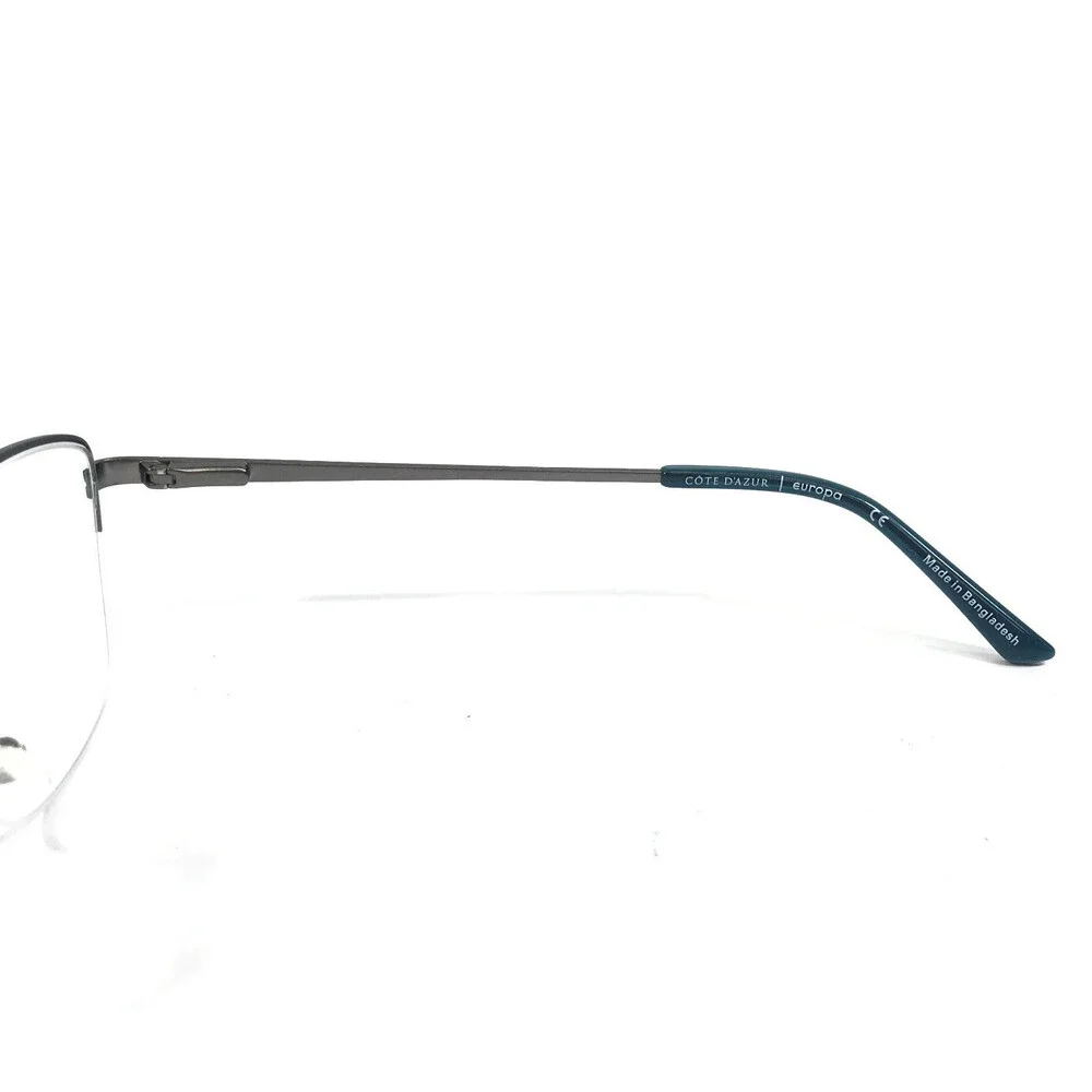 Cote D'azur Eyeglasses Frames CDA-372 C2 Gray Green Cat Eye Half Rim 52-17-135